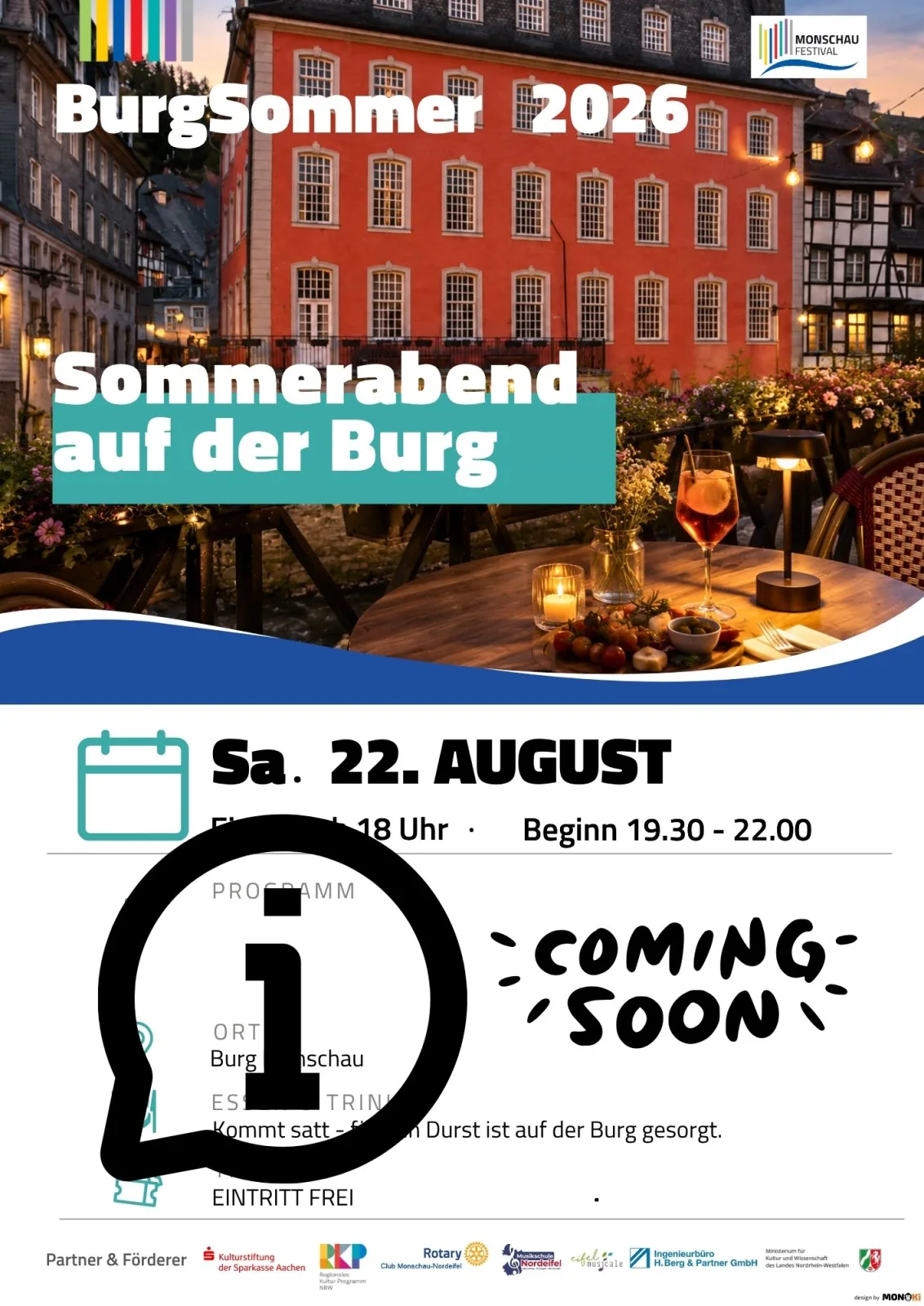 Plakat · Sommerabend auf der Burg